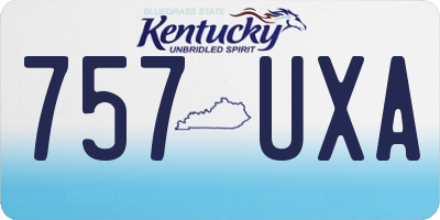 KY license plate 757UXA