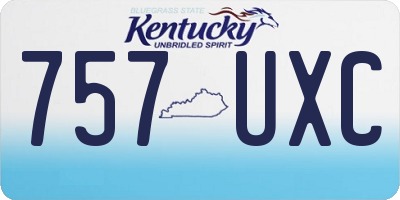 KY license plate 757UXC