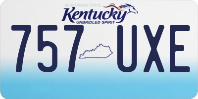 KY license plate 757UXE