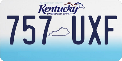 KY license plate 757UXF