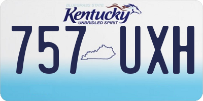 KY license plate 757UXH