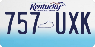KY license plate 757UXK