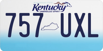 KY license plate 757UXL