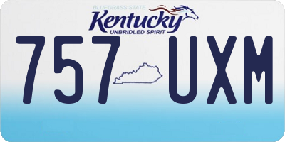 KY license plate 757UXM