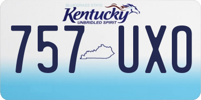 KY license plate 757UXO