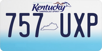 KY license plate 757UXP