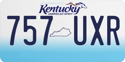 KY license plate 757UXR