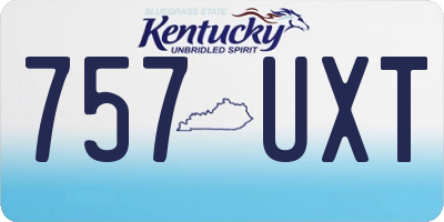 KY license plate 757UXT