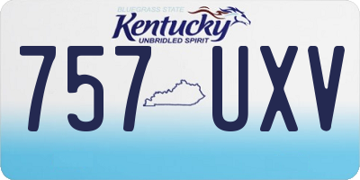 KY license plate 757UXV