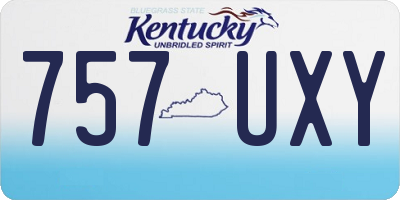 KY license plate 757UXY