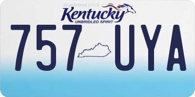KY license plate 757UYA