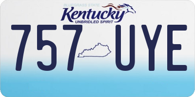 KY license plate 757UYE