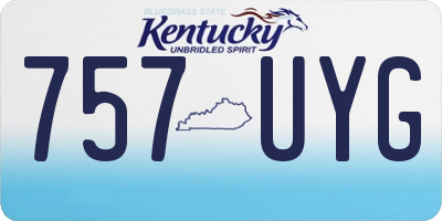 KY license plate 757UYG