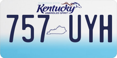 KY license plate 757UYH