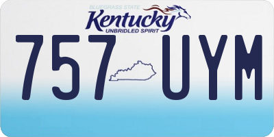 KY license plate 757UYM