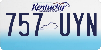 KY license plate 757UYN