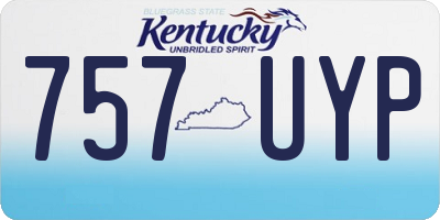 KY license plate 757UYP