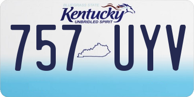 KY license plate 757UYV