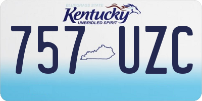 KY license plate 757UZC