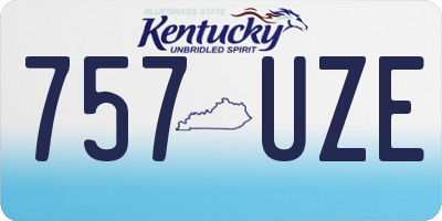 KY license plate 757UZE