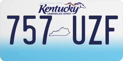 KY license plate 757UZF