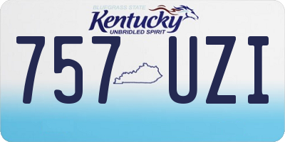 KY license plate 757UZI
