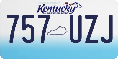 KY license plate 757UZJ