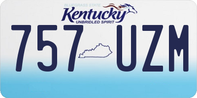 KY license plate 757UZM