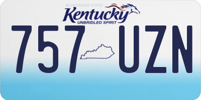 KY license plate 757UZN