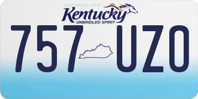 KY license plate 757UZO