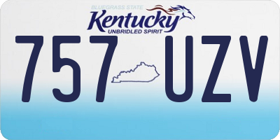 KY license plate 757UZV