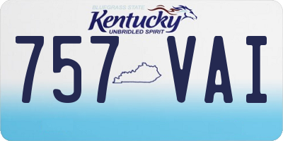 KY license plate 757VAI