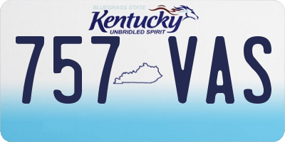 KY license plate 757VAS