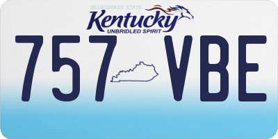 KY license plate 757VBE