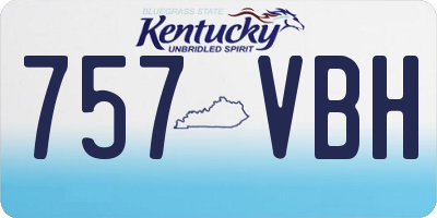 KY license plate 757VBH