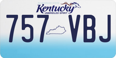 KY license plate 757VBJ