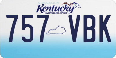 KY license plate 757VBK