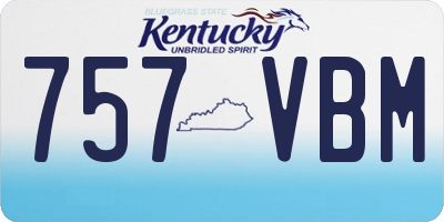 KY license plate 757VBM