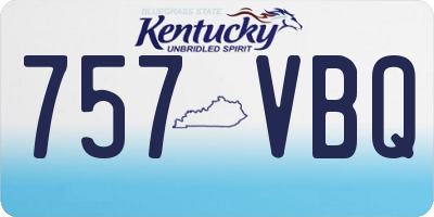 KY license plate 757VBQ