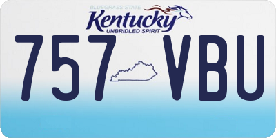 KY license plate 757VBU