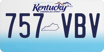 KY license plate 757VBV