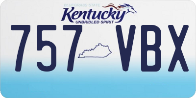 KY license plate 757VBX