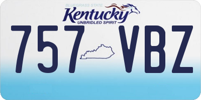 KY license plate 757VBZ
