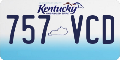 KY license plate 757VCD