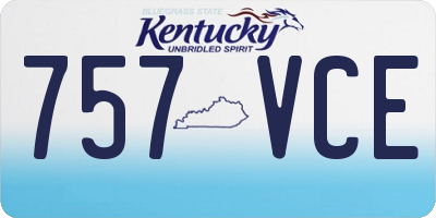 KY license plate 757VCE