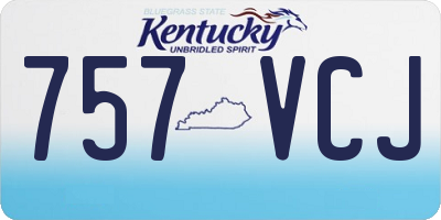 KY license plate 757VCJ