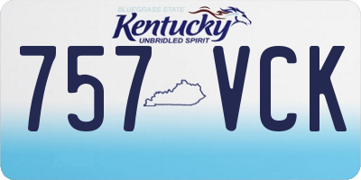 KY license plate 757VCK