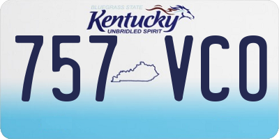 KY license plate 757VCO