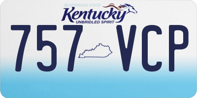 KY license plate 757VCP