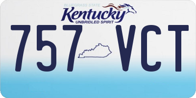 KY license plate 757VCT